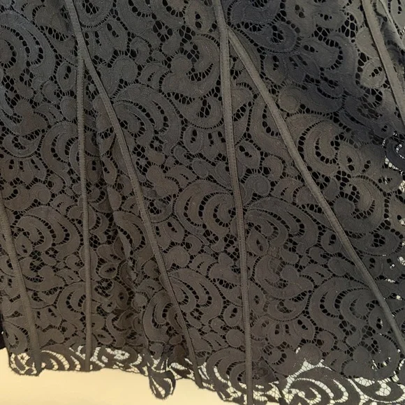Karl Lagerfeld Black Lace Overlay Skirt - Picture 7 of 8
